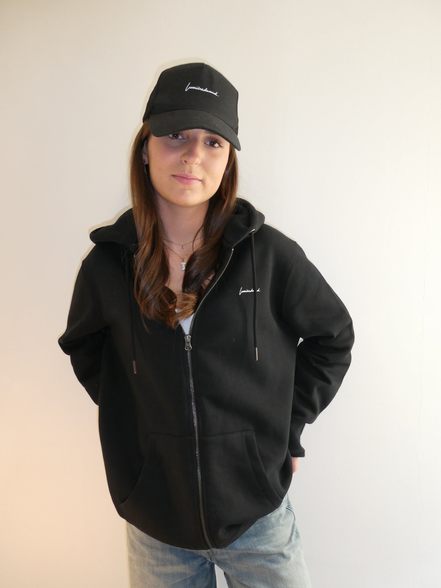 Sweat à capuche zippé MINIMALISTE